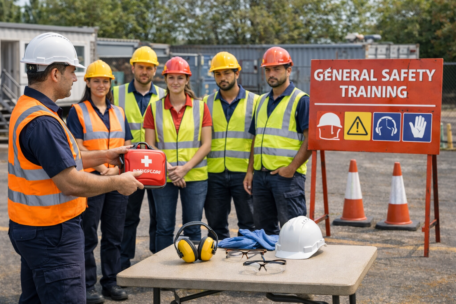 Supervisor-led safety conversation on the shop floor